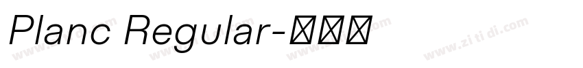 Planc Regular字体转换
